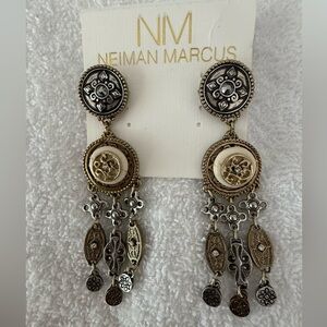 Neiman Marcus Gold and Silver Statement Earrings
